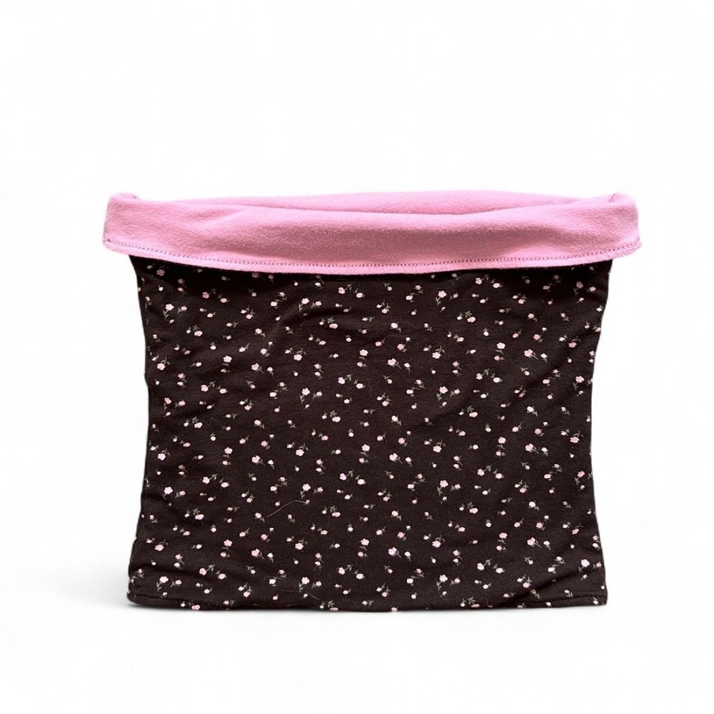 Hollisterβ Brown & Pink Floral Tube Top Reversible Fits XS